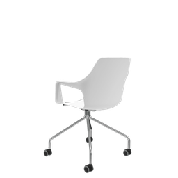Cadeira Vesper Giratória Estrutura Cromada 4 Pés com Braços Fixos - 3