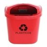 Cesto Individual Coleta Seletiva 40 L Para Poste Ou Parede:Vermelho - 2