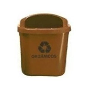 Cesto Individual Coleta Seletiva 40 L Para Poste Ou Parede:Vermelho