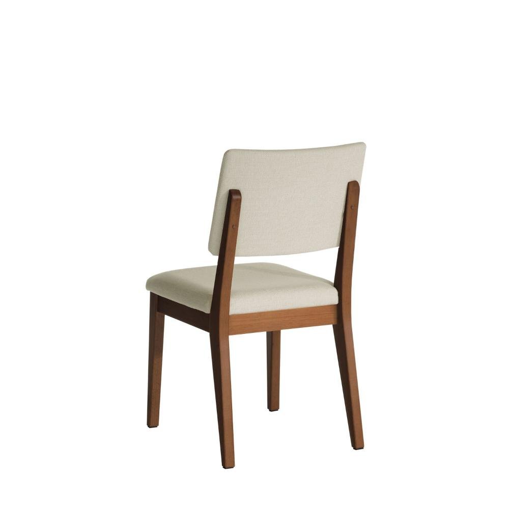 Cadeira Ella - Natural c/ Linho Off White - 4