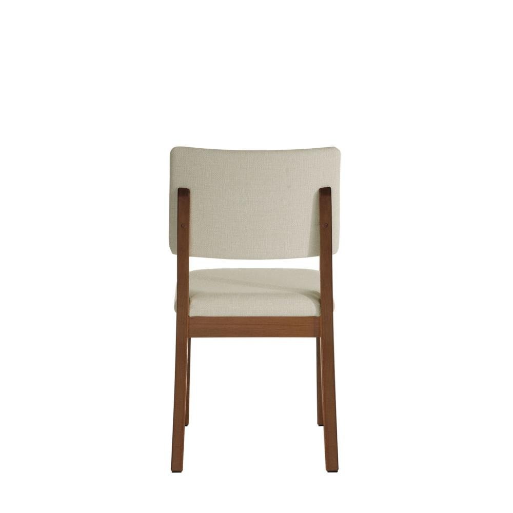 Cadeira Ella - Natural c/ Linho Off White - 5