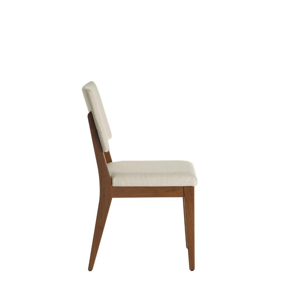 Cadeira Ella - Natural c/ Linho Off White - 3