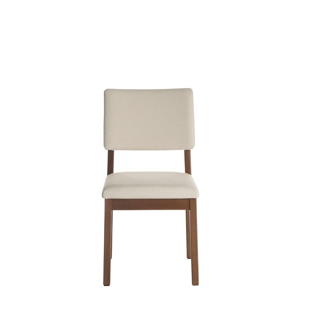 Cadeira Ella - Natural c/ Linho Off White - 2