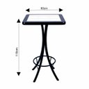 Ver imagem 2 de Mesa Bistrô Azulejo Branco Quadrado - Preto