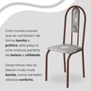 Ver imagem 7 de Conjunto Sala de Jantar Mesa Redonda 75cm Tampo Granito Ocre 4 Cadeiras Linda Yescasa