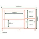 Ver imagem 4 de Balcão para Cozinha 2 Portas 3 Gavetas Toscana Espresso Móveis