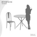 Ver imagem 5 de Conjunto Sala de Jantar Mesa Redonda 75cm Tampo Granito Ocre 4 Cadeiras Linda Yescasa