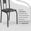 Ver imagem 6 de Conjunto Sala de Jantar Mesa Redonda 75cm Tampo Granito Ocre 4 Cadeiras Linda Yescasa