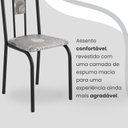 Ver imagem 6 de Conjunto Sala de Jantar Mesa Redonda 75cm Tampo Granito Ocre 4 Cadeiras Linda Yescasa