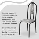 Ver imagem 7 de Conjunto Sala de Jantar Mesa Redonda 75cm Tampo Granito Ocre 4 Cadeiras Linda Yescasa