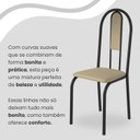 Ver imagem 7 de Conjunto Sala de Jantar Mesa Redonda 75cm Tampo Granito Ocre 4 Cadeiras Linda Yescasa