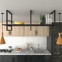 Ver imagem 1 de Prateleira industrial cozinha Prateleira de ferro e madeira nicho industrial nichos para cozinha