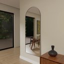 Ver imagem 1 de Espelho Janela Moldura em Couro 115cm 150cm 170cm Corpo Inteiro Luxo com Suporte 115cm X 60cm