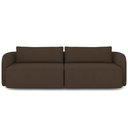 Ver imagem 3 de Sofá 3 Lugares Sala Living Orgânico 240cm Oregon K01 Veludo Marrom - Lyam Decor