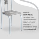 Ver imagem 6 de Conjunto Sala de Jantar Mesa Redonda 75cm Tampo Granito Ocre 4 Cadeiras Linda Yescasa