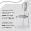 Ver imagem 7 de Conjunto Sala de Jantar Mesa Redonda 75cm Tampo Granito Ocre 4 Cadeiras Linda Yescasa