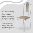 Ver imagem 7 de Conjunto Sala de Jantar Mesa Redonda 75cm Tampo Granito Ocre 4 Cadeiras Linda Yescasa Branco/Creme