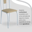 Ver imagem 6 de Conjunto Sala de Jantar Mesa Redonda 75cm Tampo Granito Ocre 4 Cadeiras Linda Yescasa