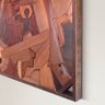 Quadro Painel o Cotidiano em Madeira Nobre Alto Relevo Artesanal - 5