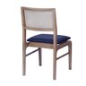 Cadeira em Madeira Maciça e Encosto em Tela Valentina Assento Corino - 2