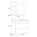 Ver mais imagens de Gabinete para Banheiro Suspenso Liso 80cm sem Lavatório
