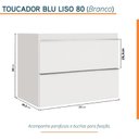 Ver imagem 4 de Gabinete para Banheiro Suspenso Liso 80cm sem Lavatório Yescasa Branco