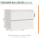 Ver imagem 4 de Gabinete para Banheiro Suspenso Liso 80cm sem Lavatório