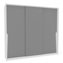 Ver imagem 2 de Guarda-roupa Casal Porto 3 Portas 4 Gavetas Branco/cinza - Politorno