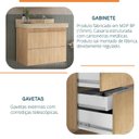 Ver imagem 5 de Gabinete para Banheiro Suspenso Liso 80cm sem Lavatório Yescasa Bege/Wood