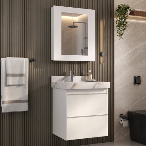Espelheira para Banheiro Lisa 60cm Yescasa Branco