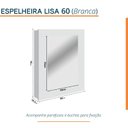 Ver imagem 4 de Espelheira para Banheiro Lisa 60cm Yescasa Branco