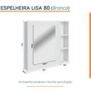 Ver imagem 4 de Espelheira para Banheiro Lisa 80cm Yescasa Branco