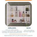 Ver imagem 5 de Espelheira para Banheiro Lisa 80cm Yescasa Branco