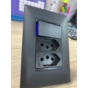 Ver imagem 5 de Interruptor + Tomada Dupla 20a 4x2 - Pial Plus + Preto