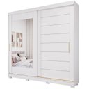 Ver imagem 3 de Guarda-Roupa Casal 264cm 2 Portas de Correr com Espelho e Pés 100% MDF Siena Espresso Móveis