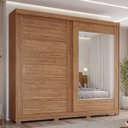 Ver imagem 2 de Guarda-Roupa Casal 264cm 2 Portas de Correr com Espelho e Pés 100% MDF Siena Espresso Móveis