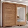 Guarda-Roupa Casal 264cm 2 Portas de Correr com Espelho e Pés 100% MDF Siena Espresso Móveis - 2