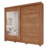 Guarda-Roupa Casal 264cm 2 Portas de Correr com Espelho e Pés 100% MDF Siena Espresso Móveis - 3