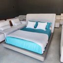 Ver imagem 2 de Conjunto Cabeceira + Base de Cama Milano 1,40m Casal Boucle com Sintético Larbelle Móveis