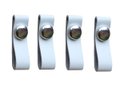 Ver imagem 1 de Kit 4 Puxadores Couro Branco