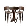 Conjunto Bistrô Anatômico Imbuia com 2 Banquetas Estofado Marrom para Área Gourmet - 1