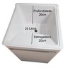 Tanque Para Lavar Roupa De Fibra 25L Com Gabinete em MDF Cor do Tanque:Branco - 3