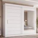 Ver imagem 2 de Guarda-Roupa Casal 264cm 2 Portas de Correr com Espelho 100% MDF Siena Espresso Móveis