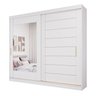 Guarda-Roupa Casal 264cm 2 Portas de Correr com Espelho 100% MDF Siena Espresso Móveis - 3