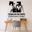 Ver imagem 1 de Adesivo de Parede Frase Trabalho em Equipe-Medio 58x55cm