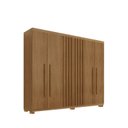 Ver imagem 3 de Guarda-Roupa 6 Portas 2 Gavetas com Pés MDF Logan Marrom/Marrome