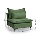 Ver imagem 4 de Sofá Modular com Encosto Pé Metal Sôma CabeCasa MadeiraOriginals Verde