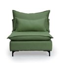 Ver imagem 3 de Sofá Modular com Encosto Pé Metal Sôma CabeCasa MadeiraOriginals Verde
