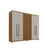 Guarda-Roupa 6 Portas 2 Gavetas com Pés MDF Logan - 3