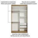 Ver imagem 6 de Guarda-roupa Solteiro Madesa Tokio 2 Portas de Correr com Espelho 2 Gavetas